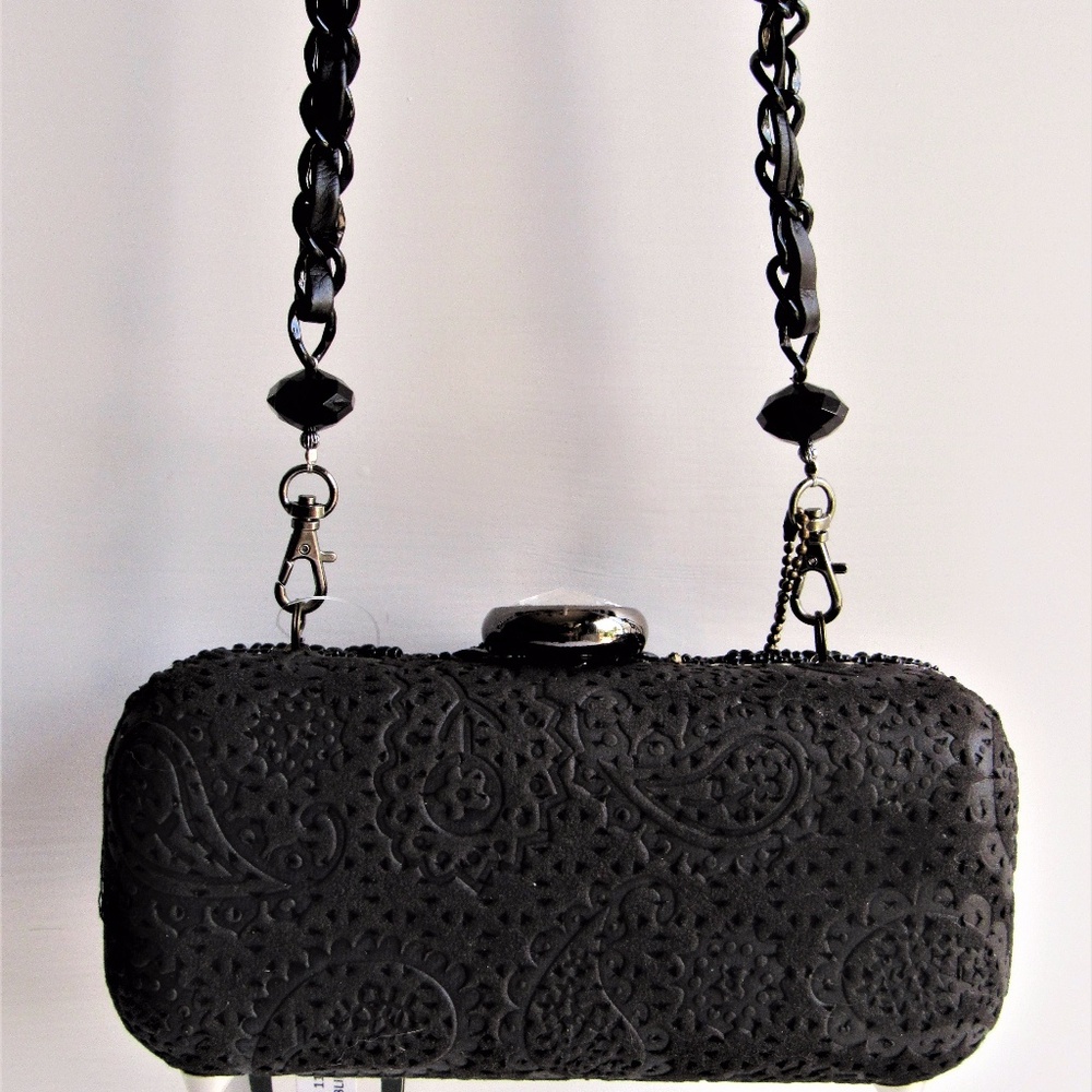 Mary Frances New Sublime Black Beaded E-W Baguette - Picture 4 of 8